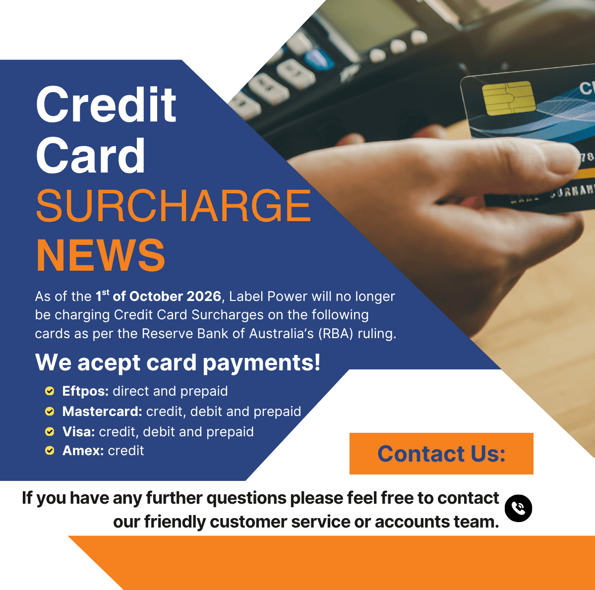 Credit Card Surcharge News – Contact Label Power